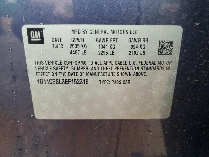 Aukcja sprzedaży 2014 Chevrolet Malibu, vin: 1G11C5SL3EF152318, numer aukcji: 70053356