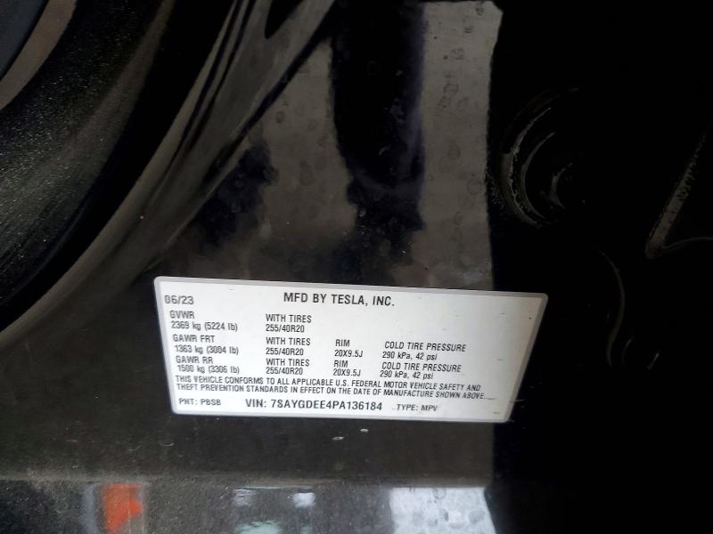 Aukcja sprzedaży 2023 Tesla Model Y, vin: 7SAYGDEE4PA136184, numer aukcji: 66613846