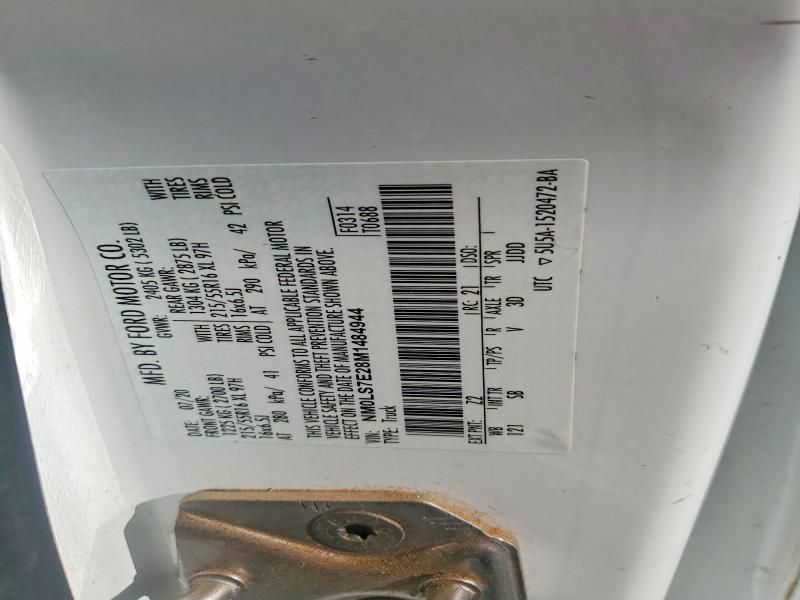 2021 Ford Transit Connect მანქანა იყიდება აუქციონზე, vin: NM0LS7E28M1484944, აუქციონის ნომერი: 70988226