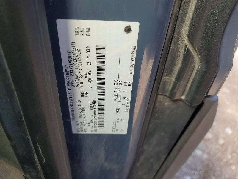 Aukcja sprzedaży 2021 Ford Transit, vin: 1FDDF6P83MKA70693, numer aukcji: 71874646