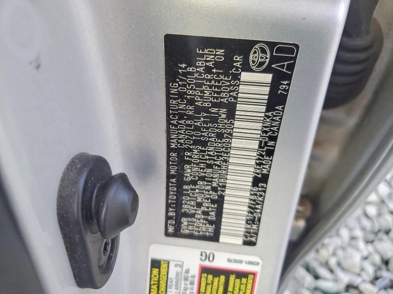 70053516 :رقم المزاد ، 2T1BURHE3EC097905 vin ، 2014 Toyota Corolla مزاد بيع