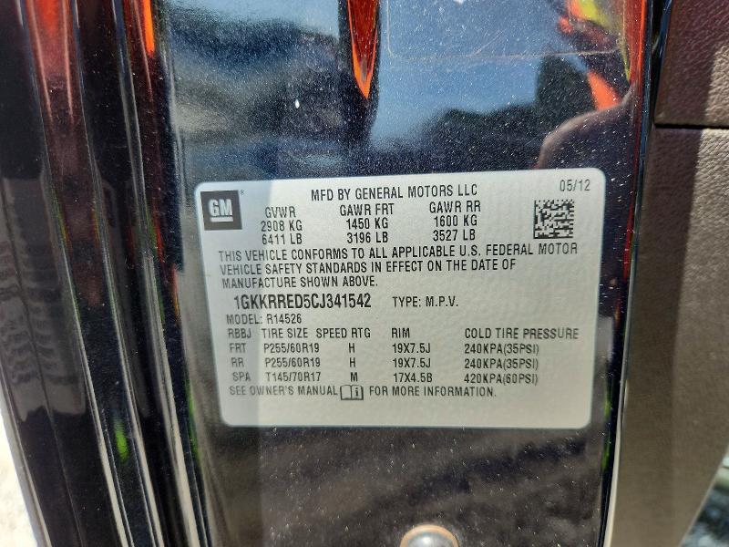 Продажа на аукционе авто 2012 Gmc Acadia, vin: 1GKKRRED5CJ341542        , номер лота: 69221286