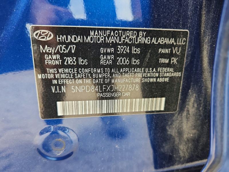 Продажа на аукционе авто 2018 Hyundai Elantra, vin: 5NPD84LFXJH227878, номер лота: 68518456