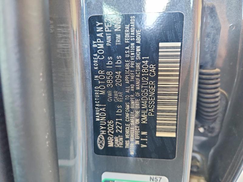 70068986 :رقم المزاد ، KMHLM4DG5TU218041 vin ، 2026 Hyundai Elantra مزاد بيع