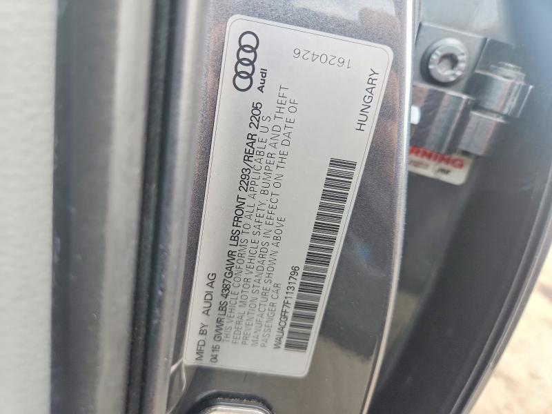 67681726 :رقم المزاد ، WAUACGFF7F1131796 vin ، 2015 Audi A3 مزاد بيع