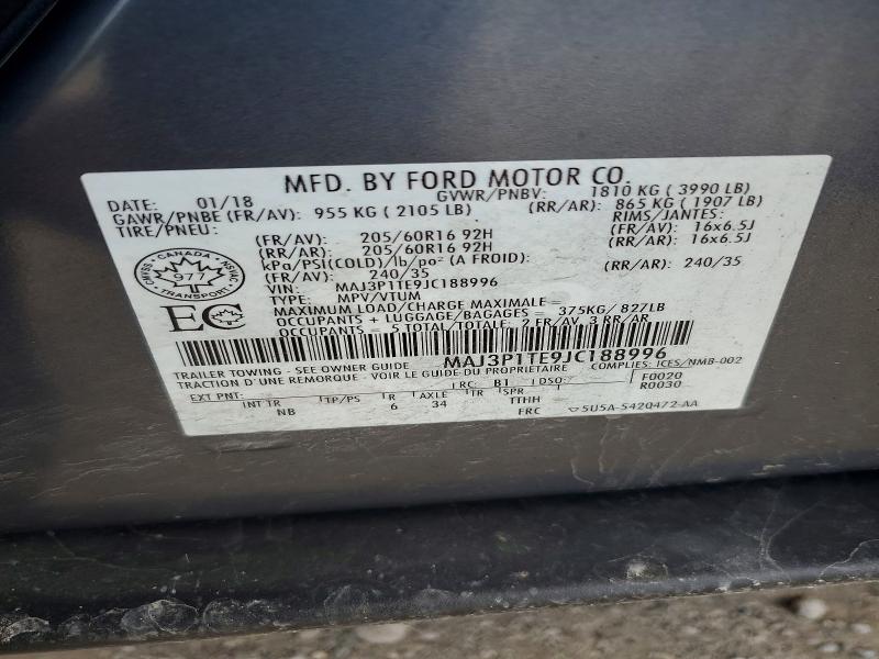 Продажа на аукционе авто 2018 Ford Ecosport, vin: MAJ3P1TE9JC188996, номер лота: 68860166