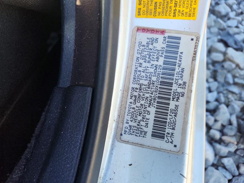 Aukcja sprzedaży 2001 Lexus Is, vin: JTHBD182X10008129, numer aukcji: 67337896
