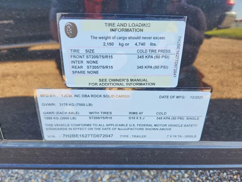 Продажа на аукционе авто 2026 Rock Solid Carg Unknown, vin: 7H2BE1627TD072047, номер лота: 68251286