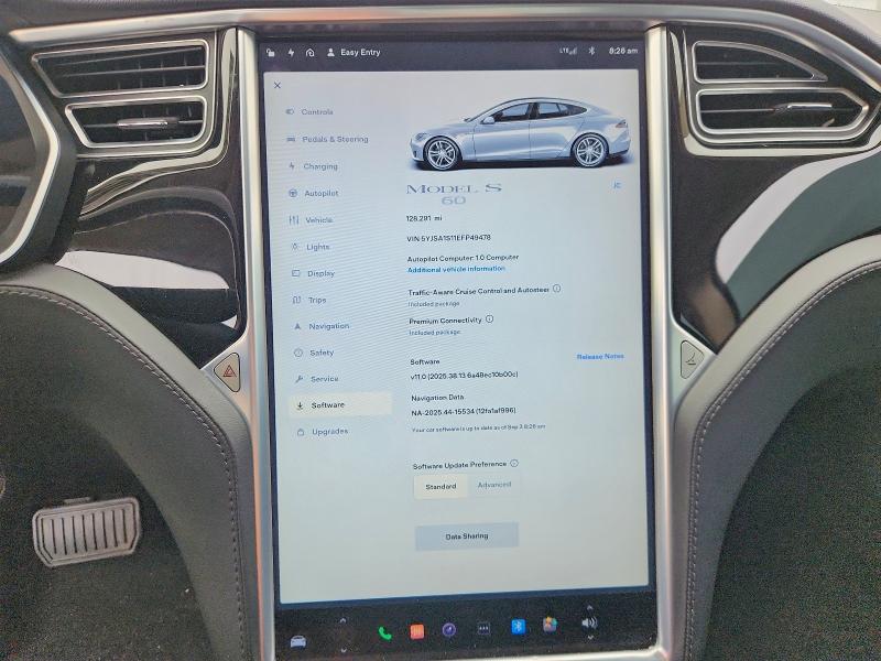 Продаж на аукціоні авто 2014 Tesla Model S, vin: 5YJSA1S11EFP49478, номер лоту: 65956396