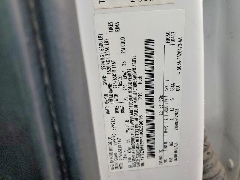 Продаж на аукціоні авто 2018 Ford F150, vin: 1FTEW1EP7JKE59015, номер лоту: 67740916