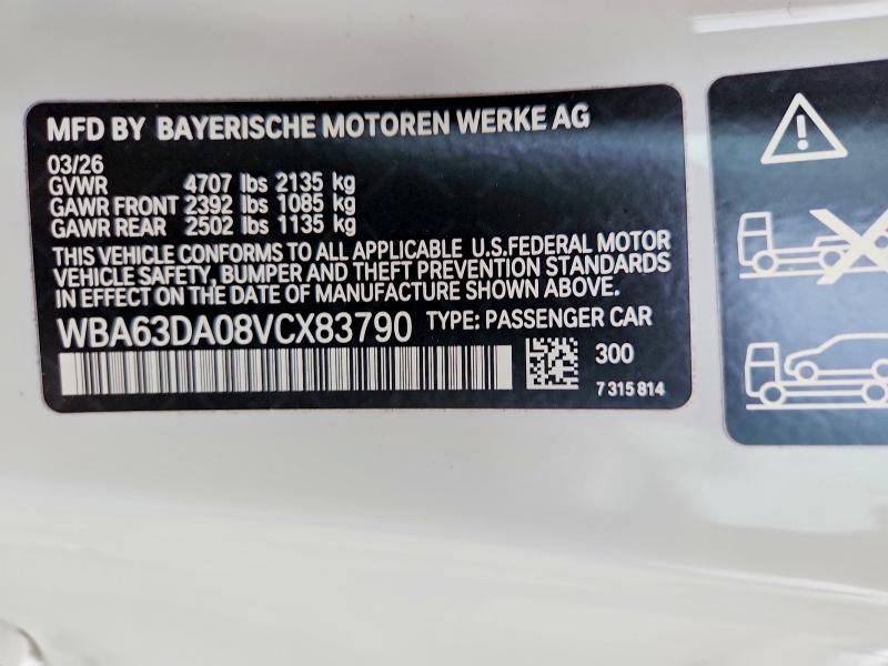 Aukcja sprzedaży 2027 Bmw 430xi, vin: WBA63DA08VCX83790, numer aukcji: 70536646