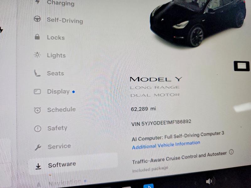 Aukcja sprzedaży 2021 Tesla Model Y, vin: 5YJYGDEE1MF186892, numer aukcji: 68059836