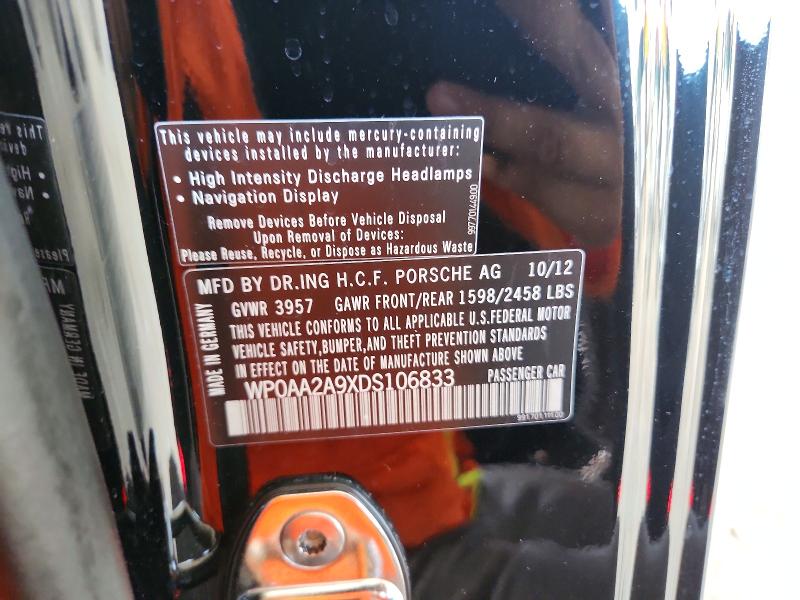 Продажа на аукционе авто 2013 Porsche 911, vin: WP0AA2A9XDS106833, номер лота: 68556886