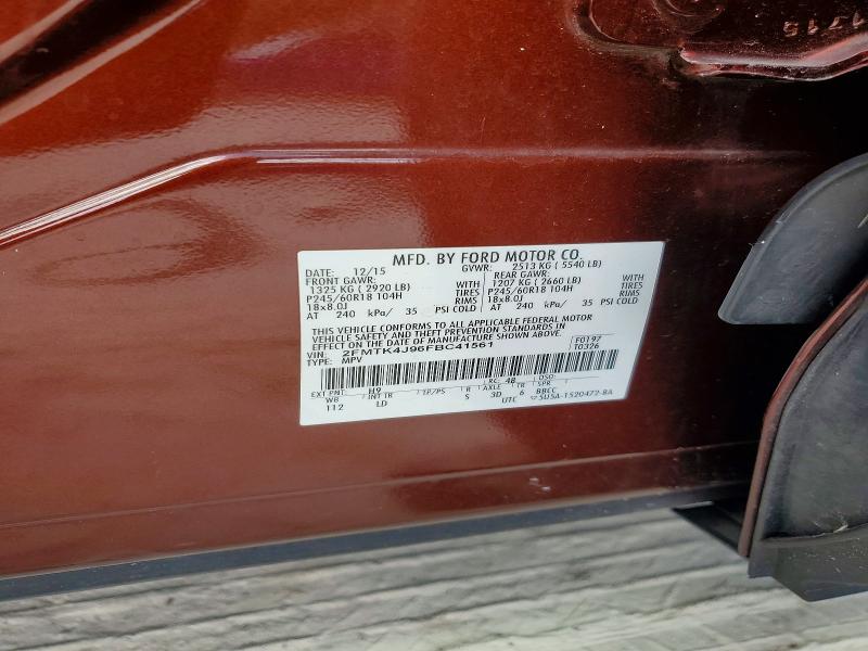 2015 Ford Edge მანქანა იყიდება აუქციონზე, vin: 2FMTK4J96FBC41561, აუქციონის ნომერი: 68603336
