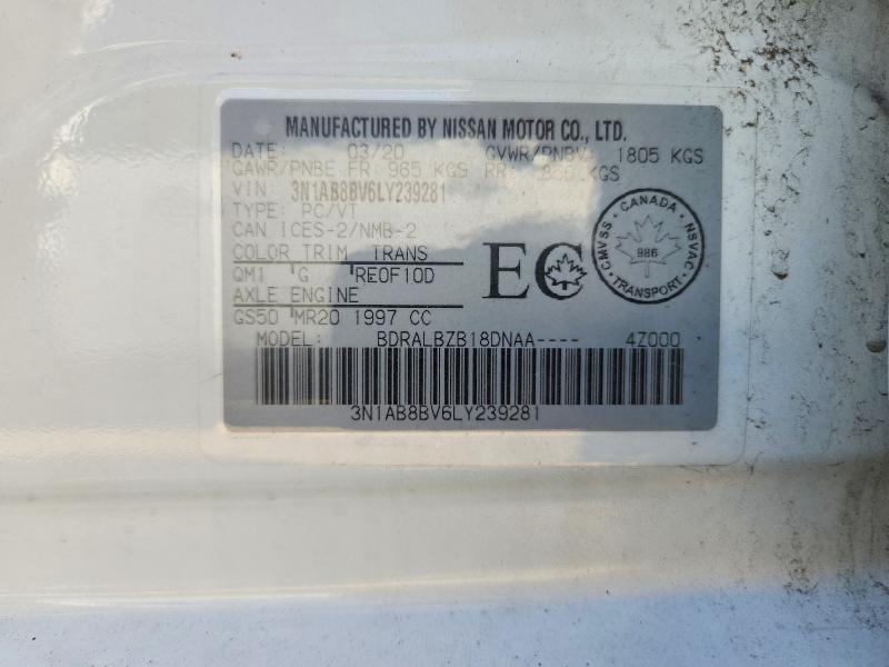 Aukcja sprzedaży 2020 Nissan Sentra, vin: 3N1AB8BV6LY239281, numer aukcji: 70150546
