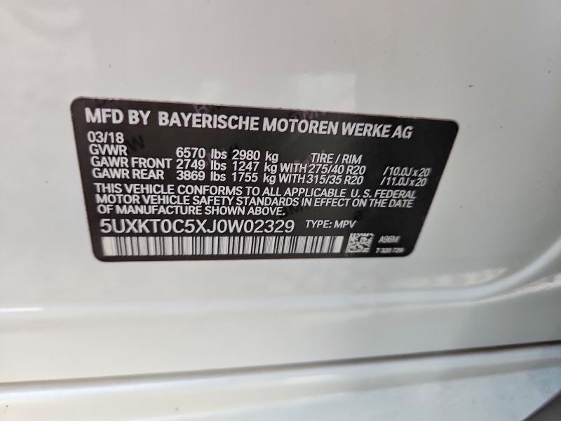 Aukcja sprzedaży 2018 Bmw X5, vin: 5UXKT0C5XJ0W02329, numer aukcji: 69295806