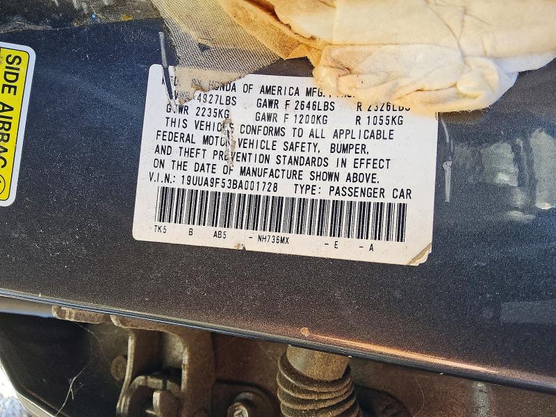 Продажа на аукционе авто 2011 Acura Tl, vin: 19UUA9F53BA001728, номер лота: 64488796