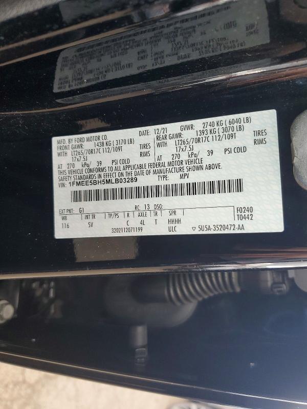 Продаж на аукціоні авто 2021 Ford Bronco, vin: 1FMEE5BH5MLB03289, номер лоту: 68661316