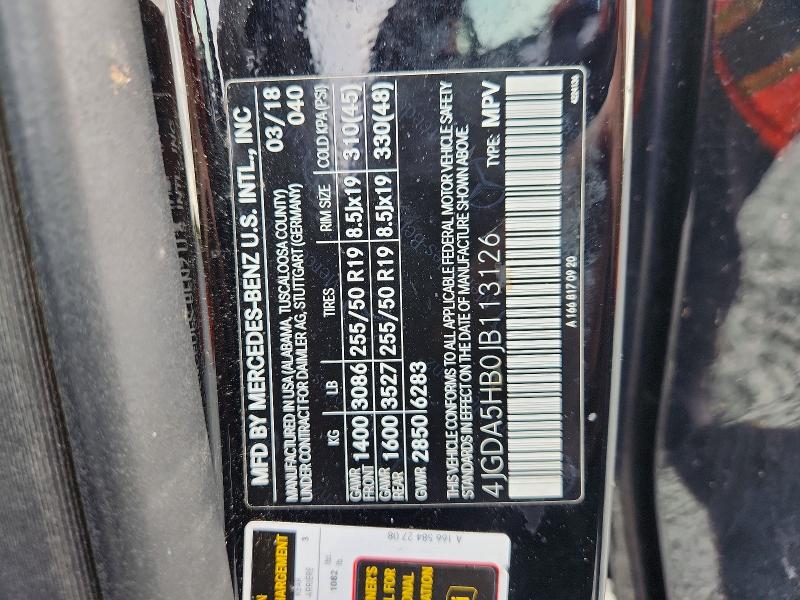 69717156 :رقم المزاد ، 4JGDA5HB0JB113126 vin ، 2018 Mercedes-benz Gle مزاد بيع