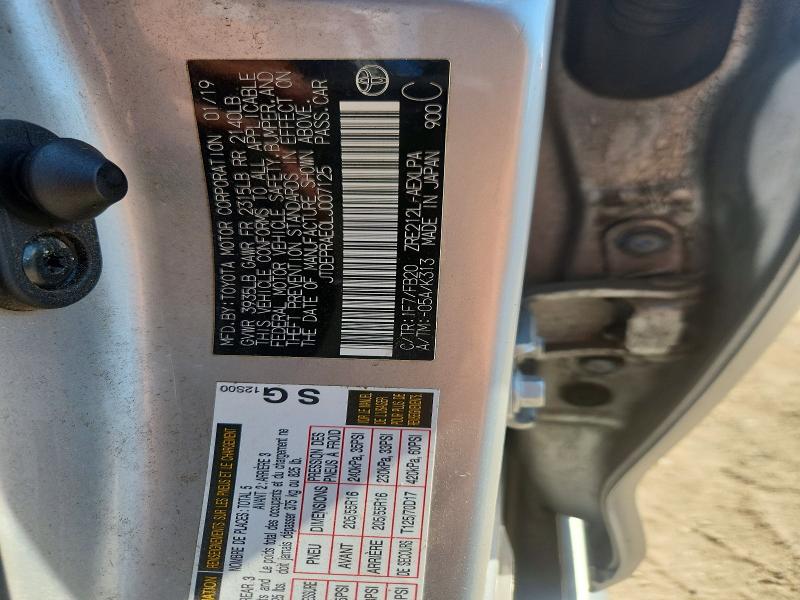 2020 Toyota Corolla მანქანა იყიდება აუქციონზე, vin: JTDEPRAE0LJ007125, აუქციონის ნომერი: 67632756