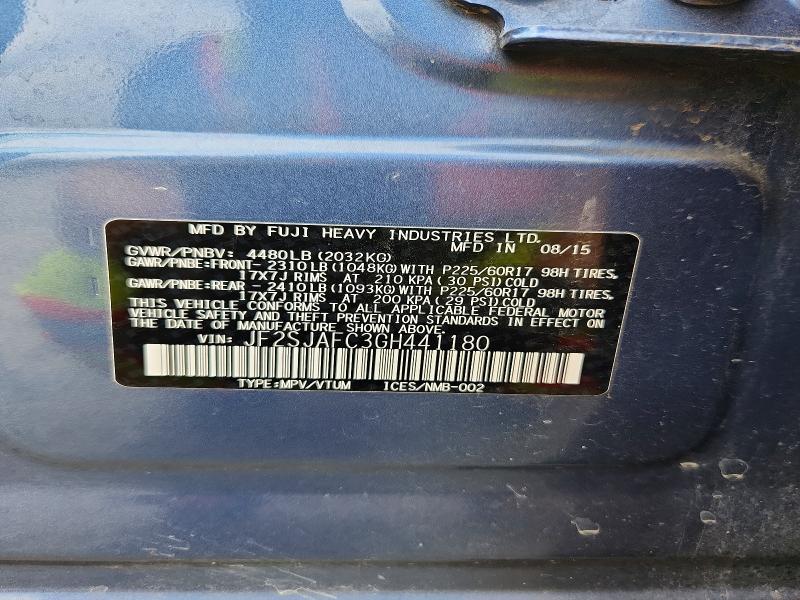 Aukcja sprzedaży 2016 Subaru Forester, vin: JF2SJAFC3GH441180, numer aukcji: 67519016