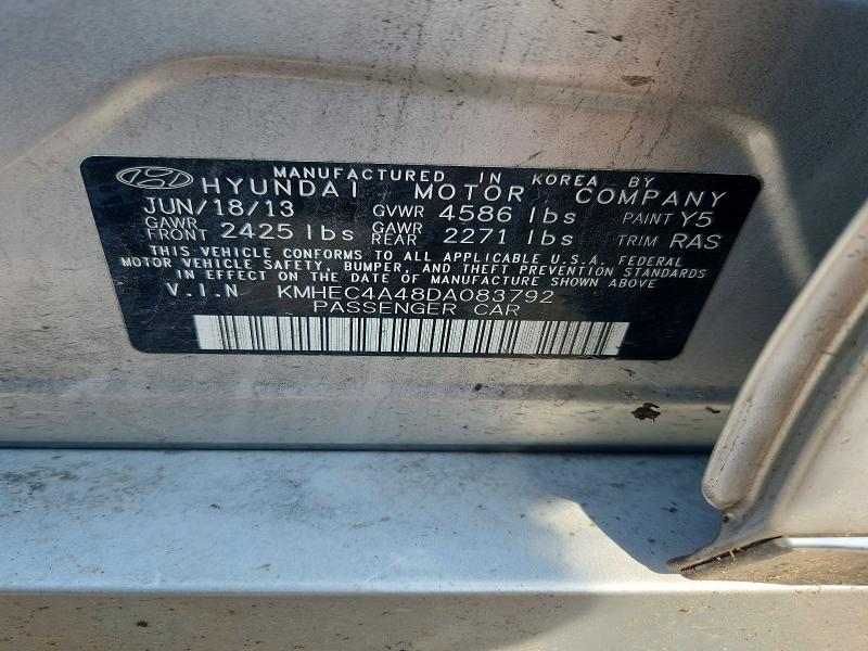 Продажа на аукционе авто 2013 Hyundai Sonata, vin: KMHEC4A48DA083792, номер лота: 66784836