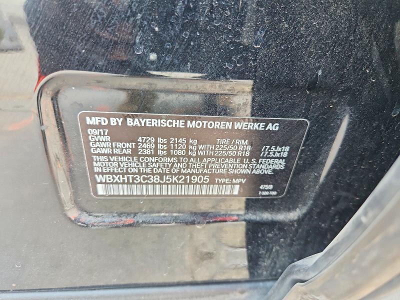 Продаж на аукціоні авто 2018 Bmw X1, vin: WBXHT3C38J5K21905, номер лоту: 68293006
