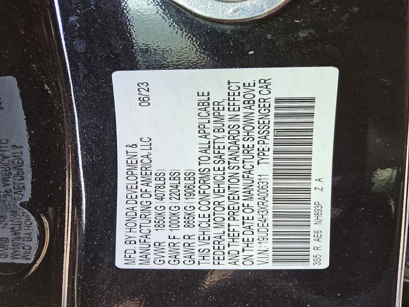 2024 Acura Integra მანქანა იყიდება აუქციონზე, vin: 19UDE4H3XRA006311, აუქციონის ნომერი: 67645026