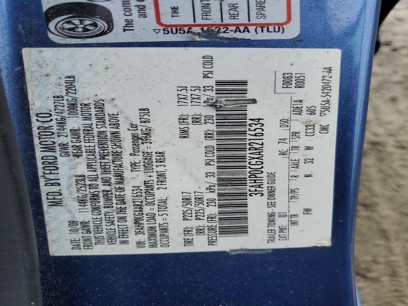 Aukcja sprzedaży 2010 Ford Fusion, vin: 3FAHP0CGXAR216534, numer aukcji: 69948056