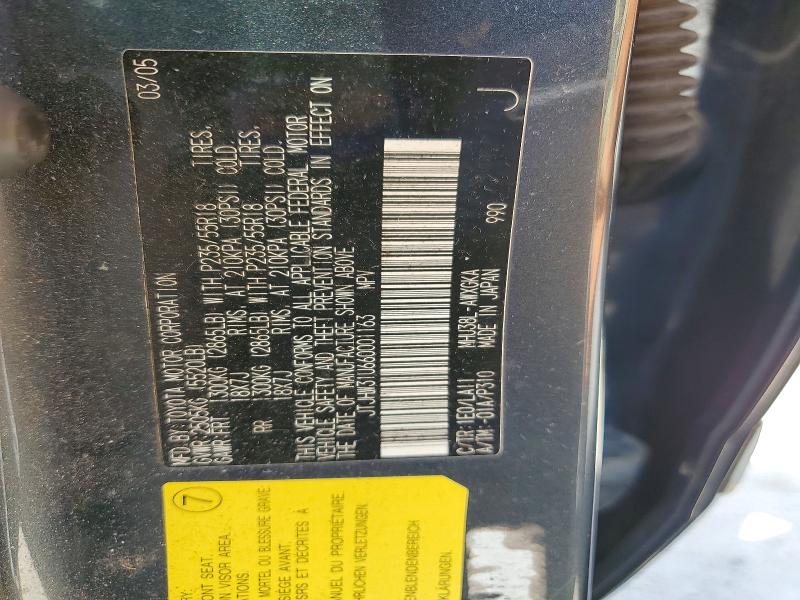 2006 Lexus Rx მანქანა იყიდება აუქციონზე, vin: JTJHW31U660001163        , აუქციონის ნომერი: 68972636