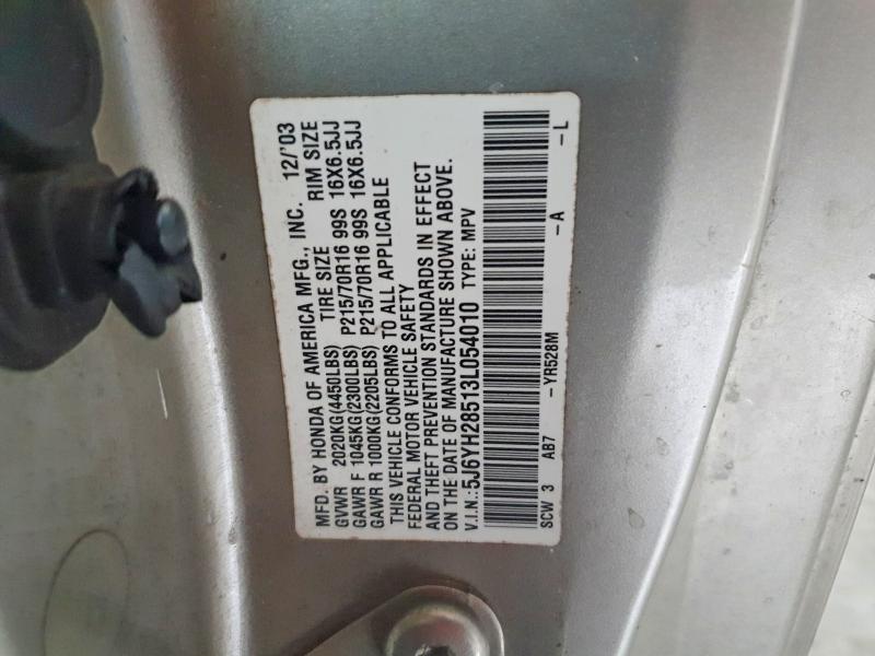 Продаж на аукціоні авто 2003 Honda Element, vin: 5J6YH28513L054010, номер лоту: 69513276