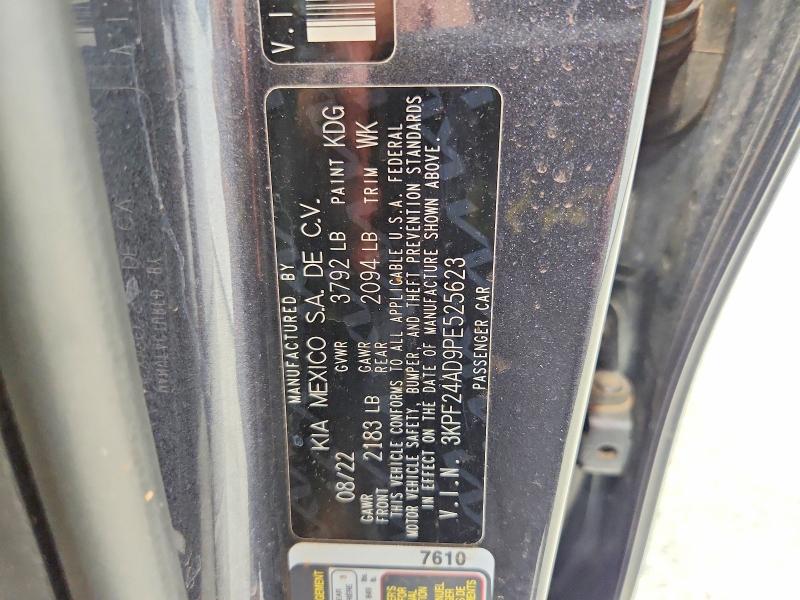 2023 Kia Forte მანქანა იყიდება აუქციონზე, vin: 3KPF24AD9PE525623, აუქციონის ნომერი: 67969066