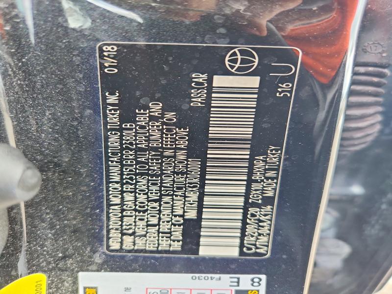 69890506 :رقم المزاد ، NMTKHMBX3JR060001 vin ، 2018 Toyota C-hr مزاد بيع