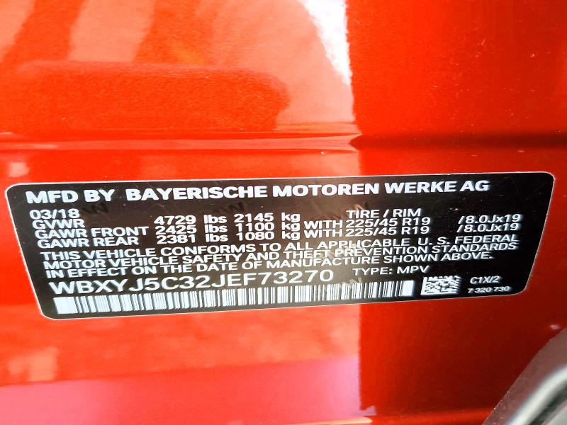 Auction sale of the 2018 Bmw X2, vin: WBXYJ5C32JEF73270, lot number: 67103826