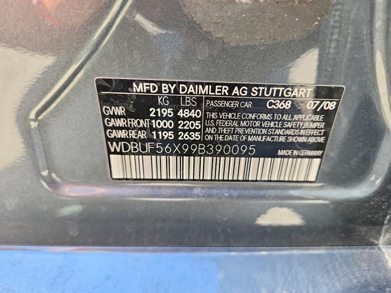 2009 Mercedes-benz E მანქანა იყიდება აუქციონზე, vin: WDBUF56X99B390095, აუქციონის ნომერი: 67675776