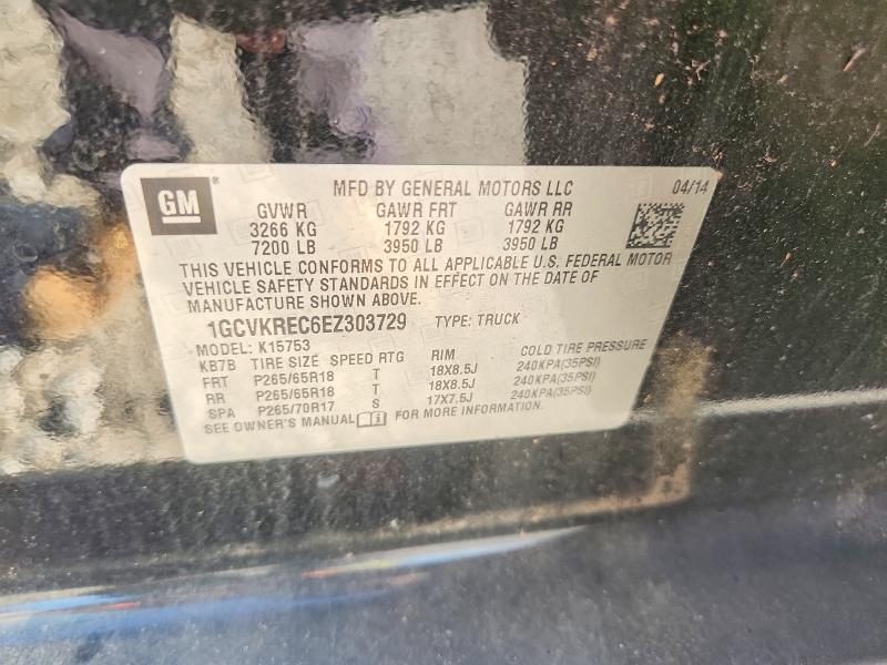 Продажа на аукционе авто 2014 Chevrolet Silverado, vin: 1GCVKREC6EZ303729, номер лота: 69567216