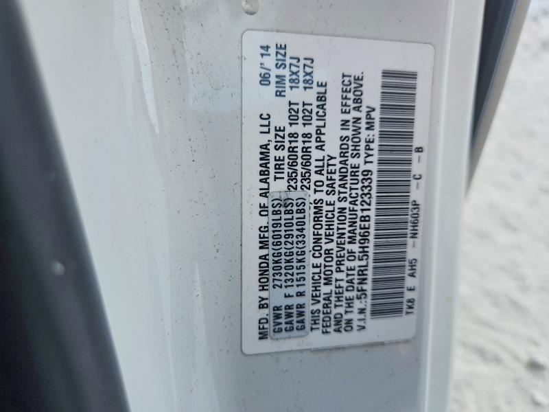67285226 :رقم المزاد ، 5FNRL5H96EB123339 vin ، 2014 Honda Odyssey مزاد بيع