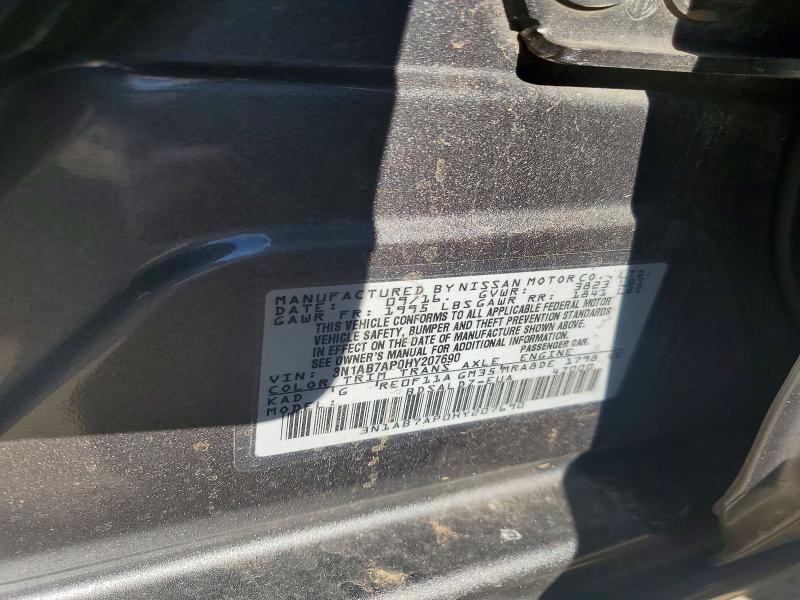 Продаж на аукціоні авто 2017 Nissan Sentra, vin: 3N1AB7AP0HY207690, номер лоту: 68054876