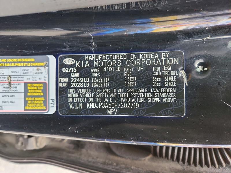 Aukcja sprzedaży 2015 Kia Soul, vin: KNDJP3A50F7202719, numer aukcji: 67213726