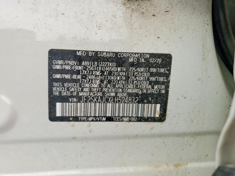 Продажа на аукционе авто 2020 Subaru Forester, vin: JF2SKAJCXLH524832, номер лота: 70553796