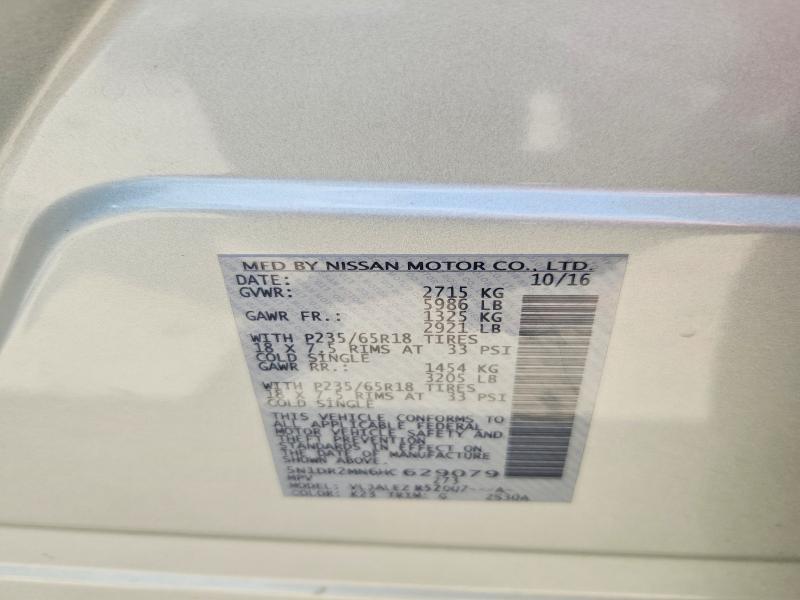 Продажа на аукционе авто 2017 Nissan Pathfinder, vin: 5N1DR2MN6HC629079, номер лота: 70353586