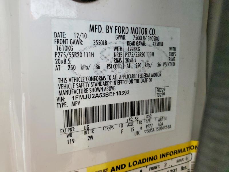 Продаж на аукціоні авто 2011 Ford Expedition, vin: 1FMJU2A53BEF18393, номер лоту: 68357206