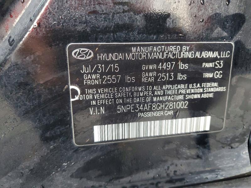 Продажа на аукционе авто 2016 Hyundai Sonata, vin: 5NPE34AF8GH281002, номер лота: 67284636