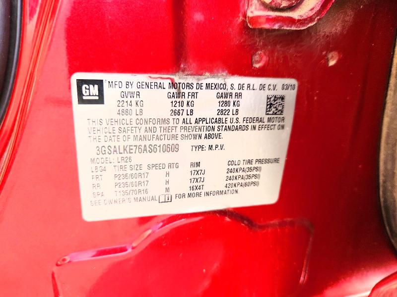 Продаж на аукціоні авто 2010 Saturn Vue, vin: 3GSALKE76AS610609, номер лоту: 67185326