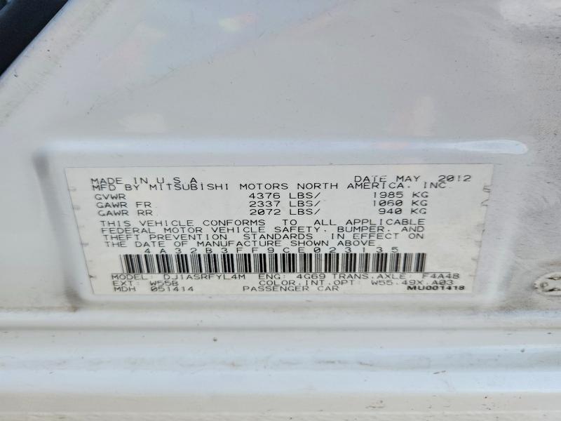 Aukcja sprzedaży 2012 Mitsubishi Galant, vin: 4A32B3FF9CE023135, numer aukcji: 67610796