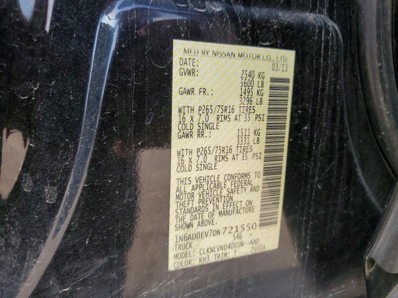 Aukcja sprzedaży 2013 Nissan Frontier, vin: 1N6AD0EV7DN721550, numer aukcji: 67865136