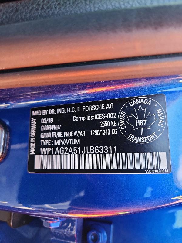 Auction sale of the 2018 Porsche Macan, vin: WP1AG2A51JLB63311, lot number: 68896356