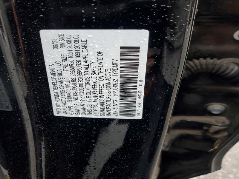 Продажа на аукционе авто 2023 Honda Pilot, vin: 5FNYG1H84PB040222, номер лота: 69819146