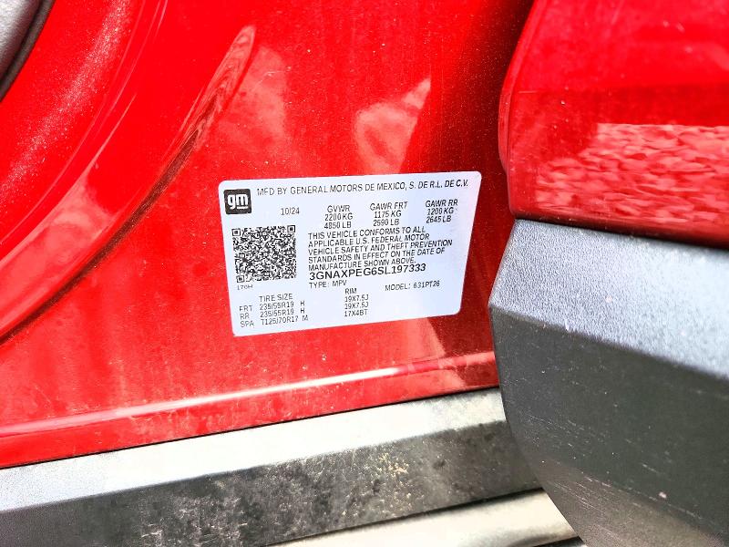 70117146 :رقم المزاد ، 3GNAXPEG6SL197333 vin ، 2025 Chevrolet Equinox مزاد بيع