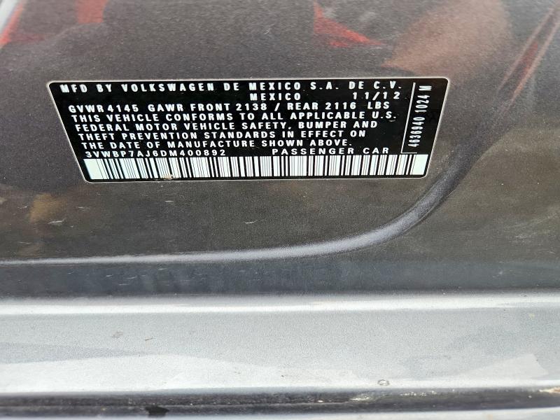 Продаж на аукціоні авто 2013 Volkswagen Jetta, vin: 3VWBP7AJ6DM400892, номер лоту: 67083046
